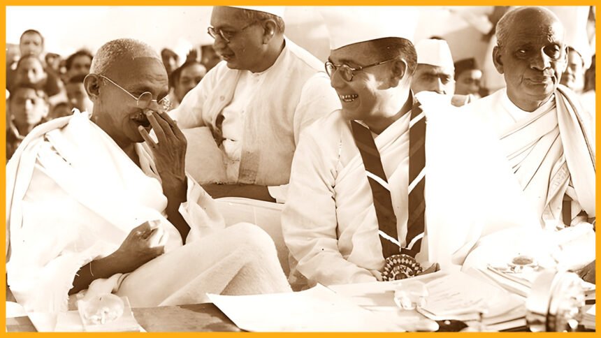 Gandhi and Bose over Tea